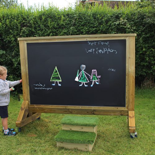 chalkboard on wheels