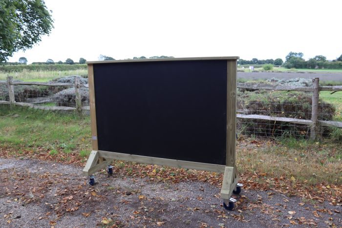 chalk board on wheels