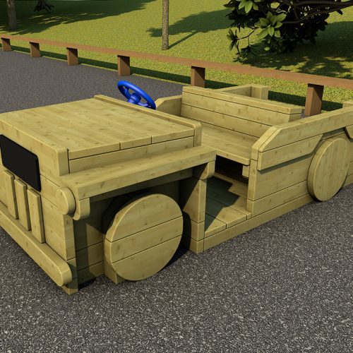 Timber play wagon