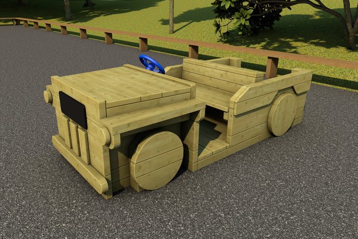 Timber play wagon